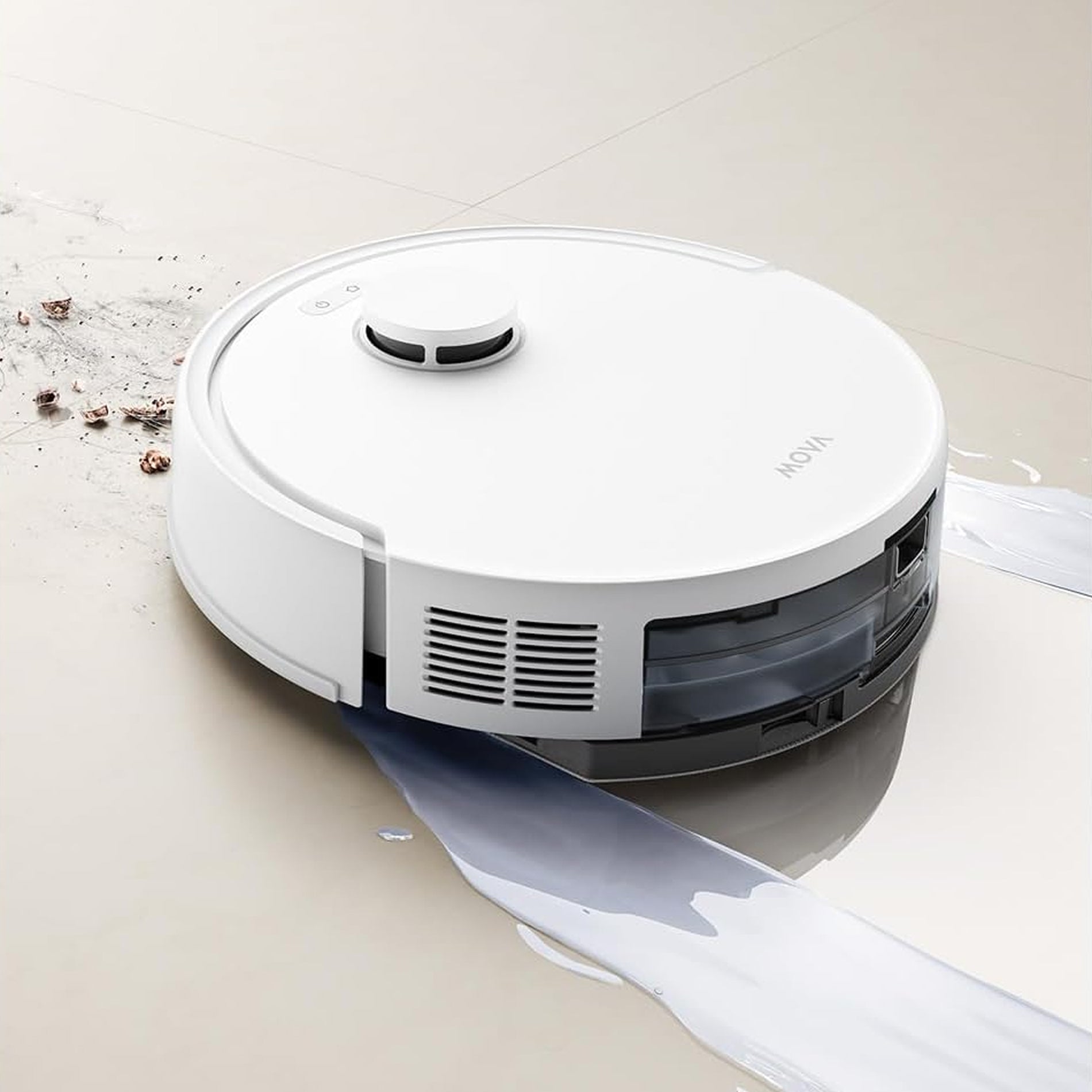 MOVA E20 Plus ロボット掃除機 コンパクト 水拭き対応 強力吸引 5000Pa 90日間自動ゴミ収集