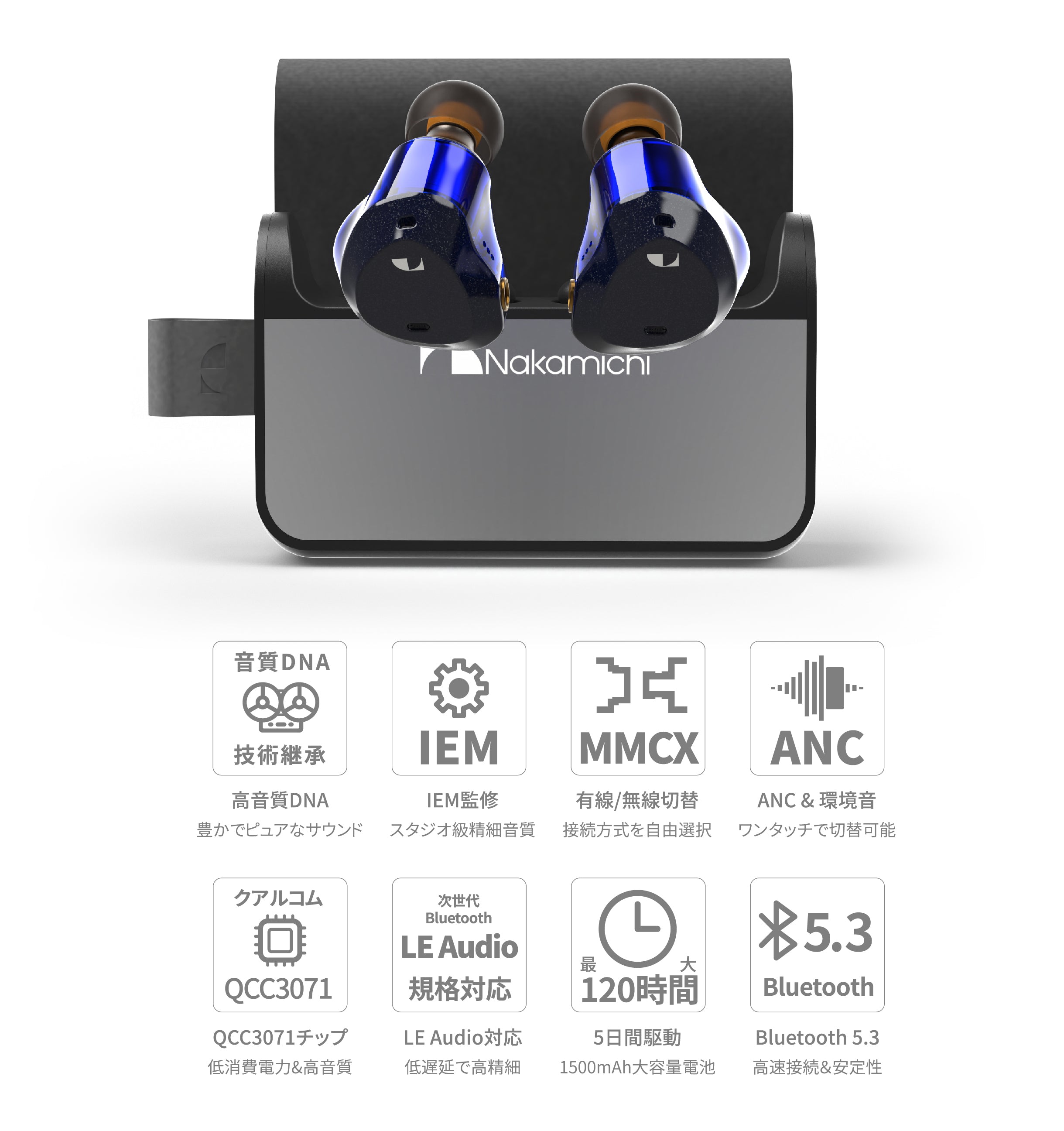 Nakamichi Elite 75周年記念：Snapdragon Sound搭載 ロスレス対応