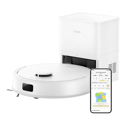 MOVA E20 Plus ロボット掃除機 コンパクト 水拭き対応 強力吸引 5000Pa 90日間自動ゴミ収集