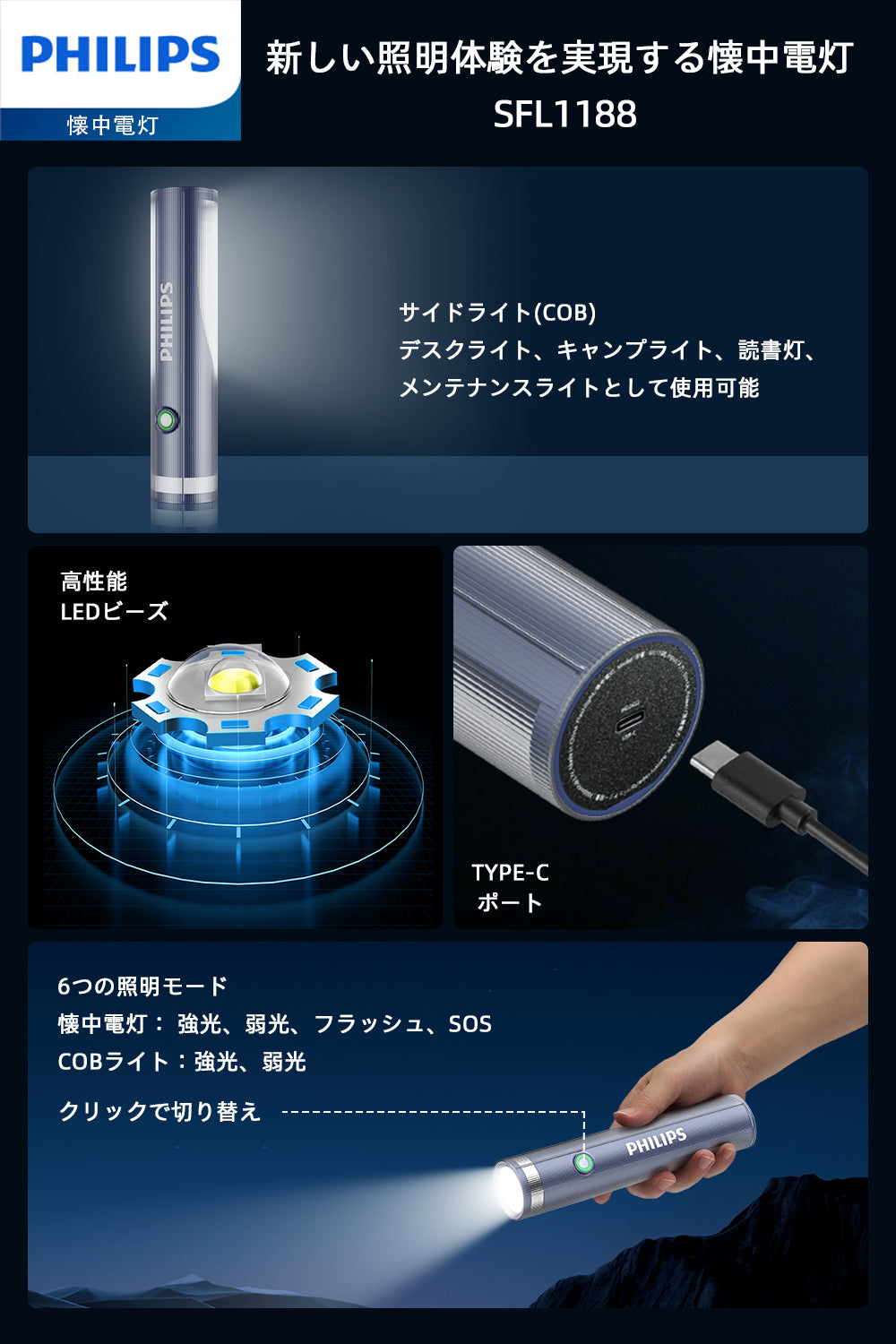 Philips(フィリップス)懐中電灯 SFL1188