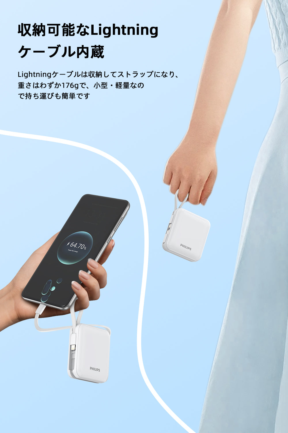 Philips (フィリップス) モバイルバッテリー DLP5713CW