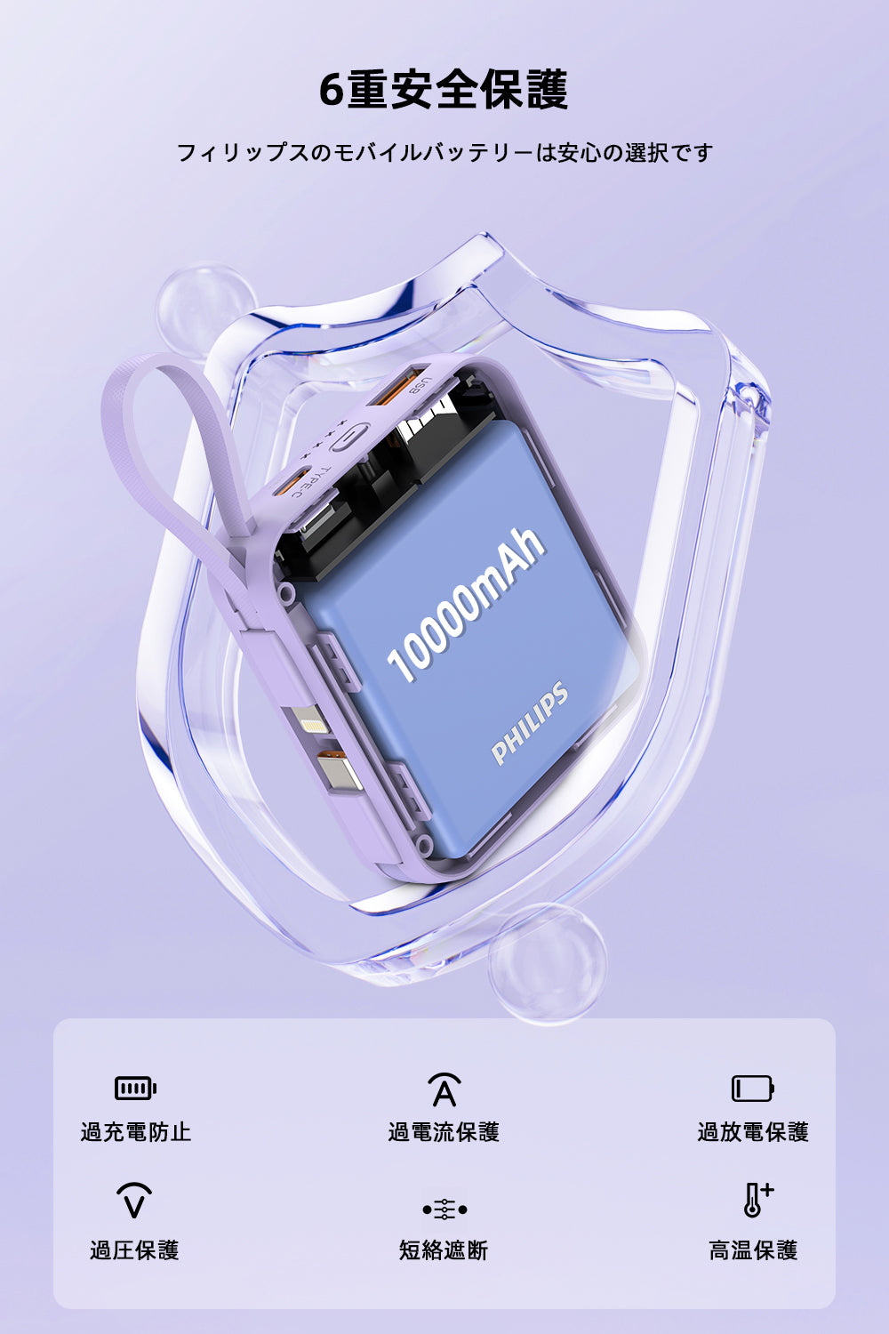 Philips (フィリップス) モバイルバッテリー DLP5713CP
